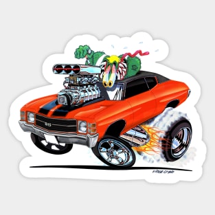 MONSTER MUSCLE orange 1971 Chevelle Sticker